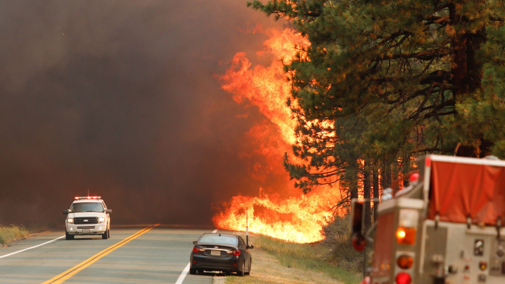 Emergency personnel working around the clock to contain the Tamarack Fire and save the town of Markleeville July 16