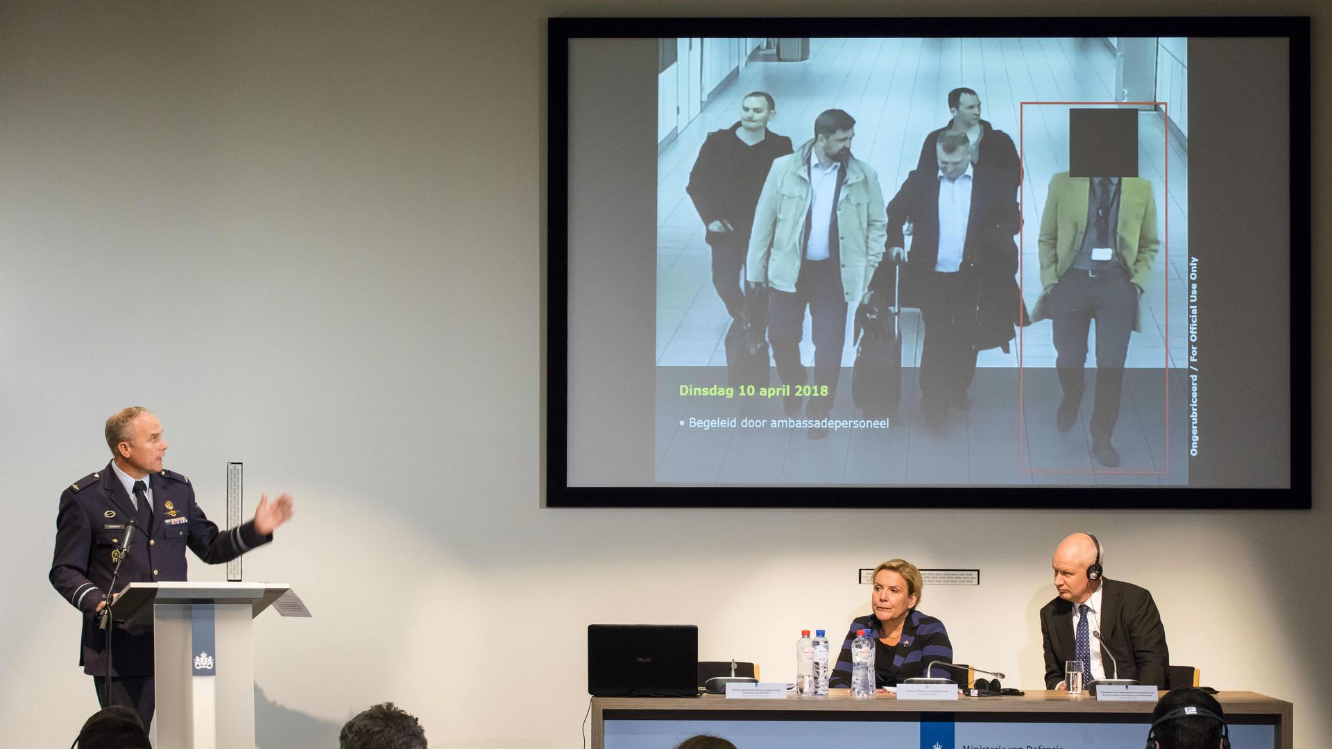 Powerpoint showing 4 Russian GRU officers