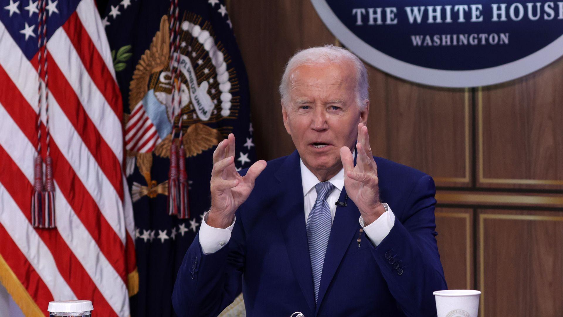 President Joe Biden speaks during an event at the South Court Auditorium at the Eisenhower Executive Building of the White House on September 3, 2024 in Washington, DC. 