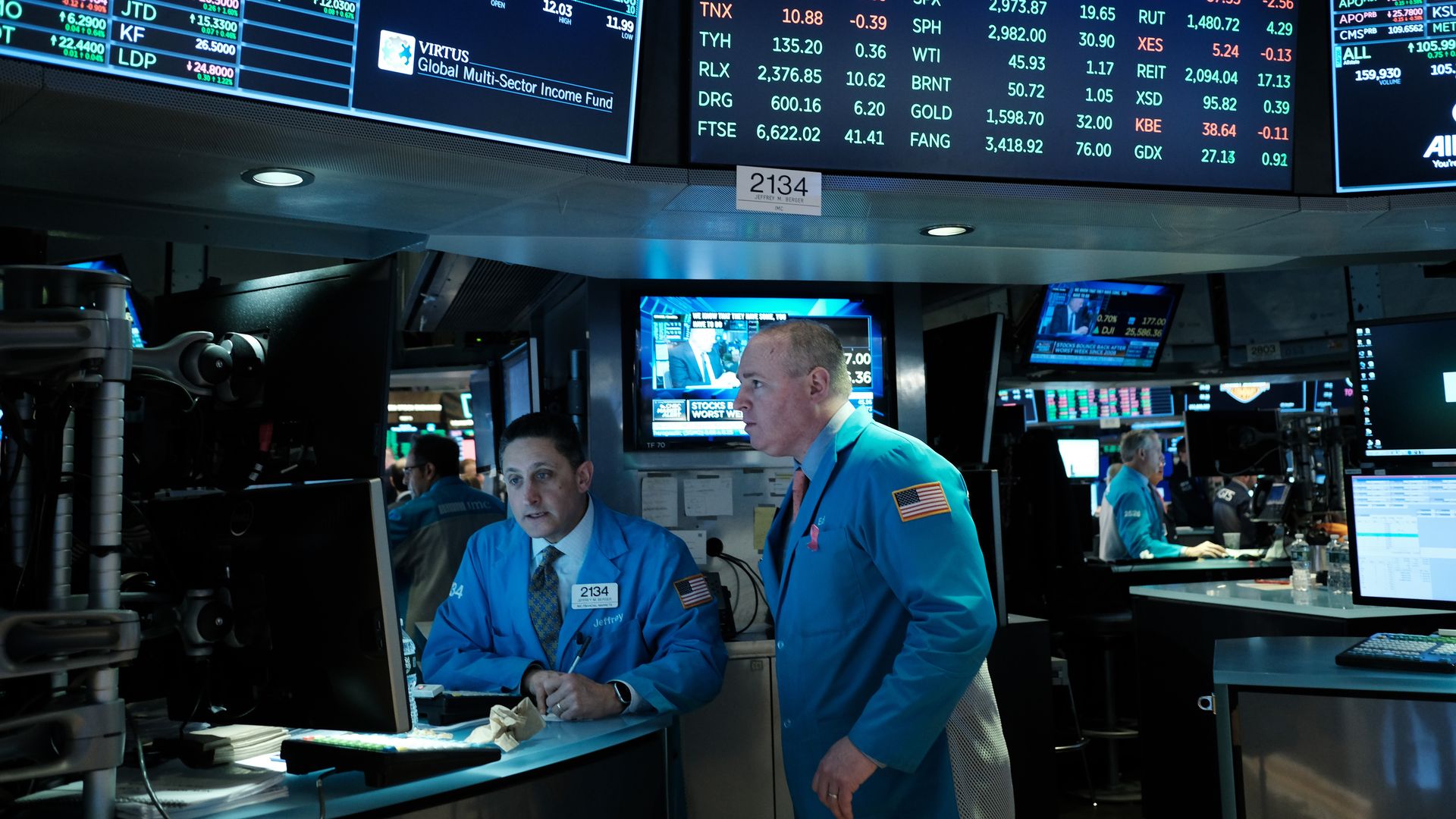 Traders on the NYSE trading floor