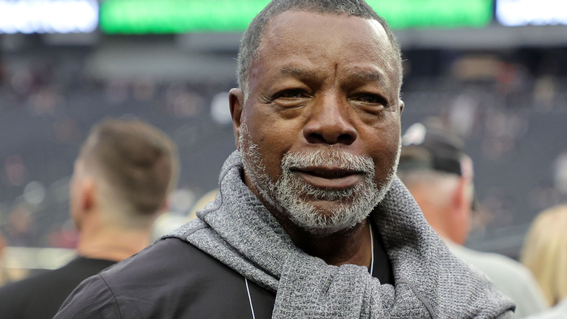 Carl Weathers at a Raiders game
