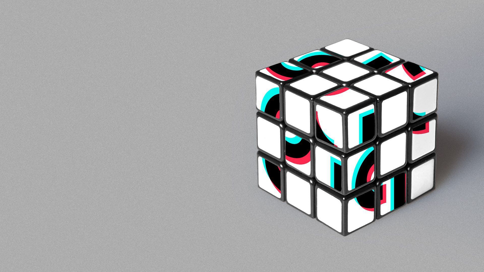 a rubix cube with tiktok pictures