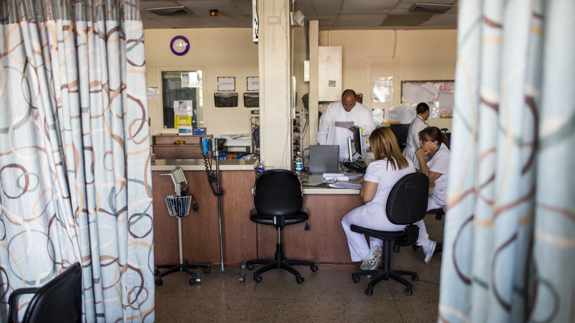 An emergency room in a hospital
