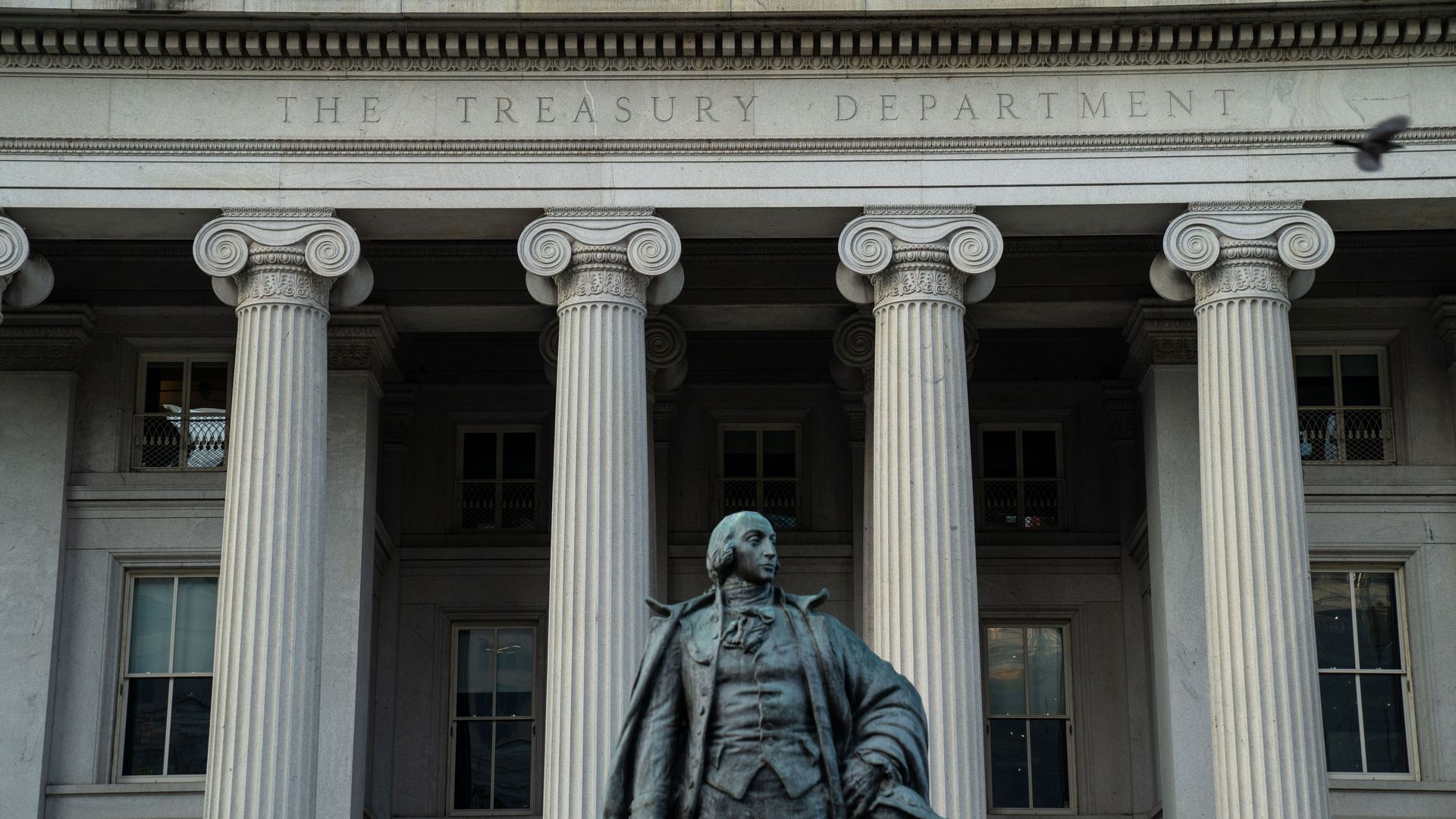 The U.S. Treasury Building, photographed on Friday, July 16, 2021 in Washington, DC.