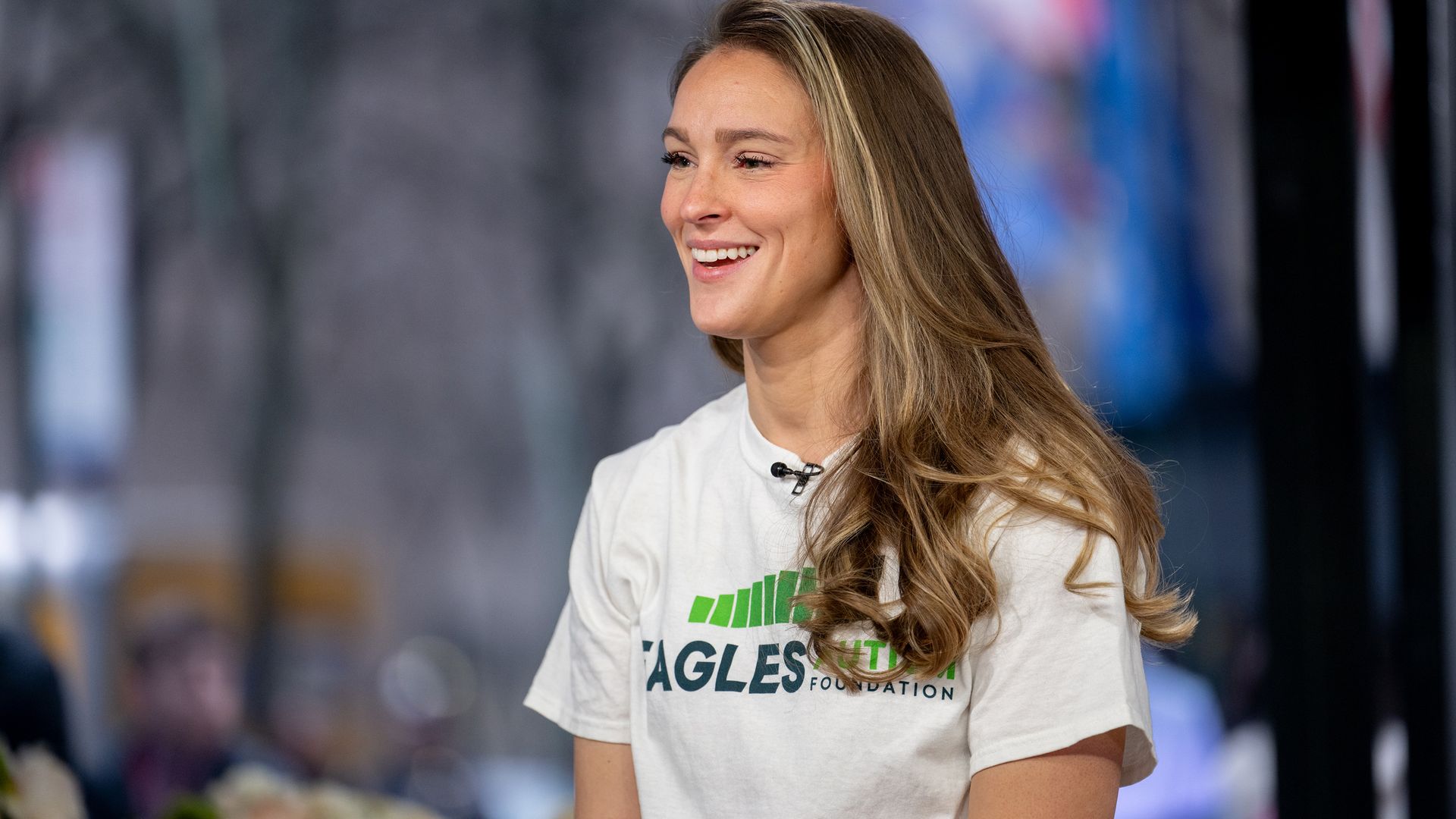 Kylie Kelce, wife of retired Eagles center Jason.