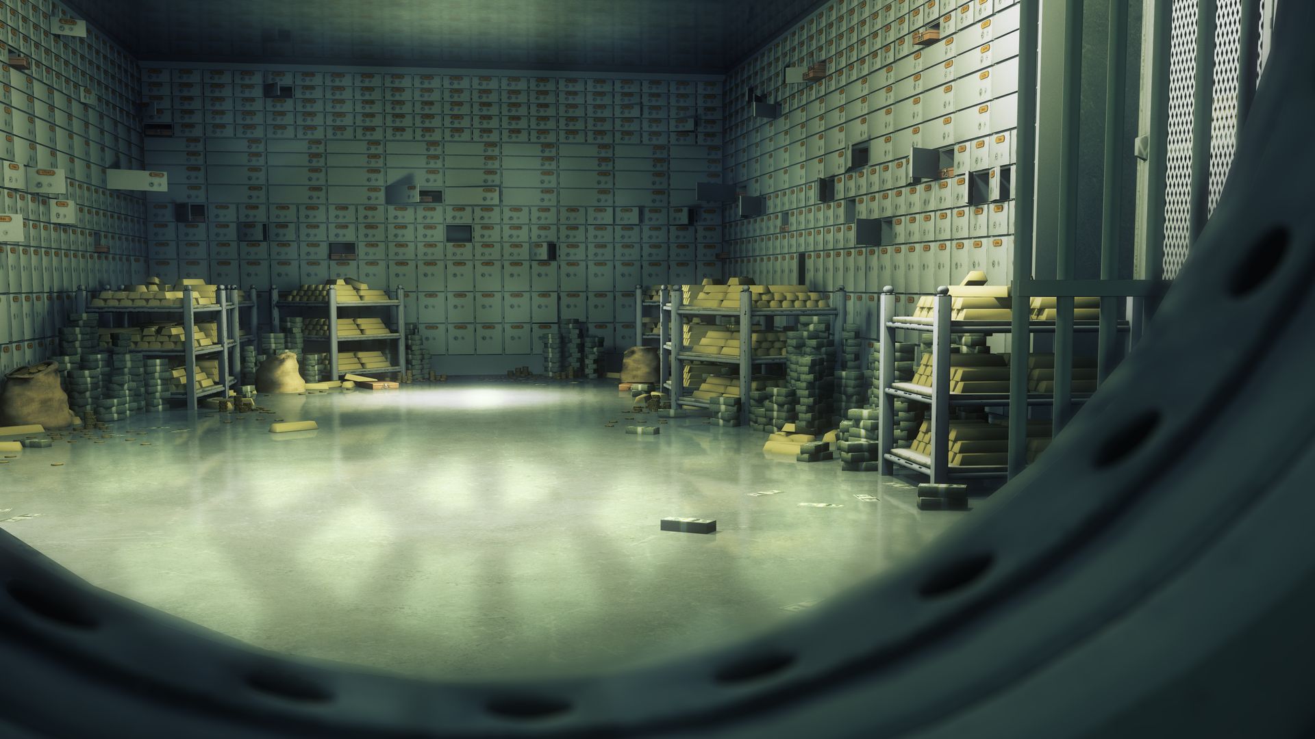 Photo of a bank vault