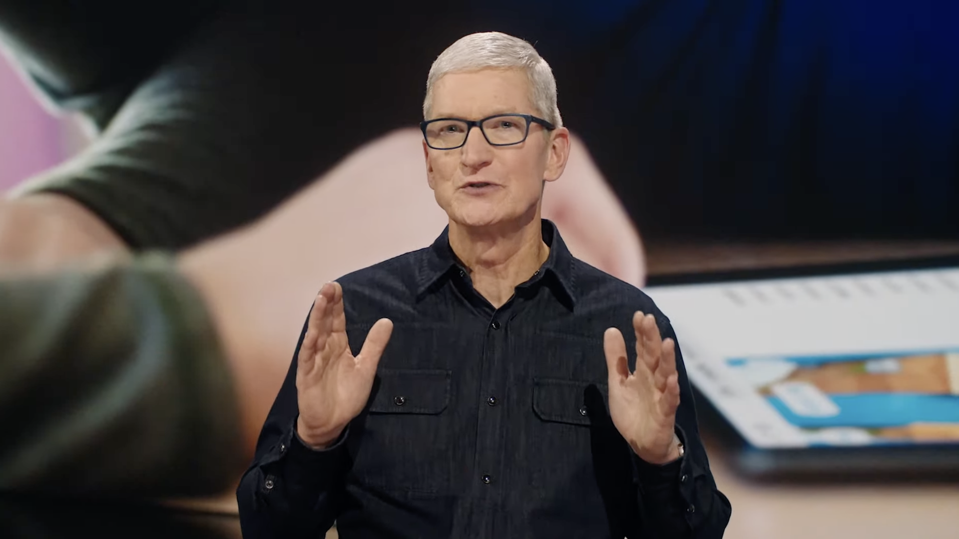 Apple CEO Tim Cook, speaking at the online Worldwide Developer Conference 2021.
