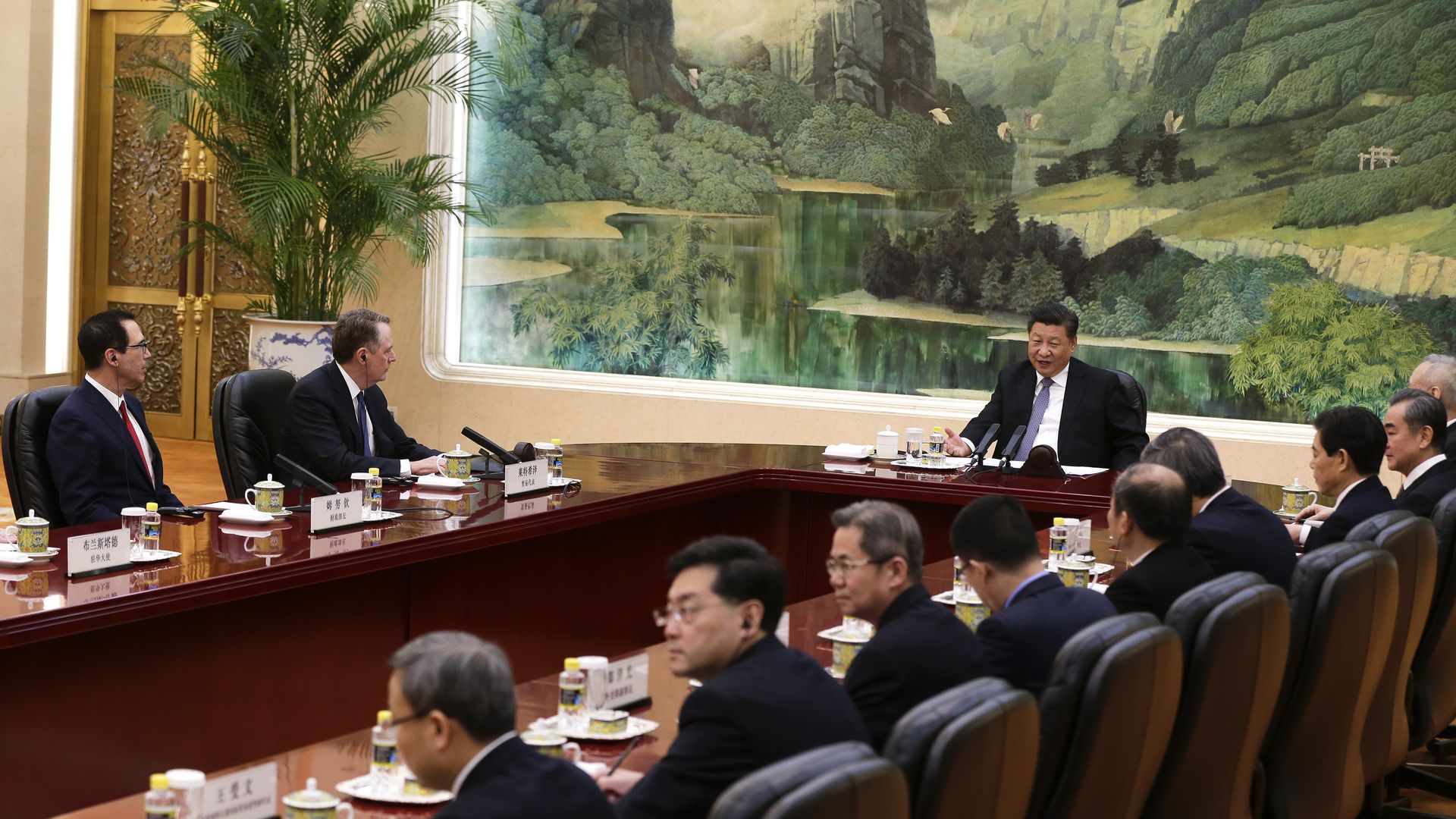 Photo from trade talks in Beijing with President Xi and USTR Lighthizer