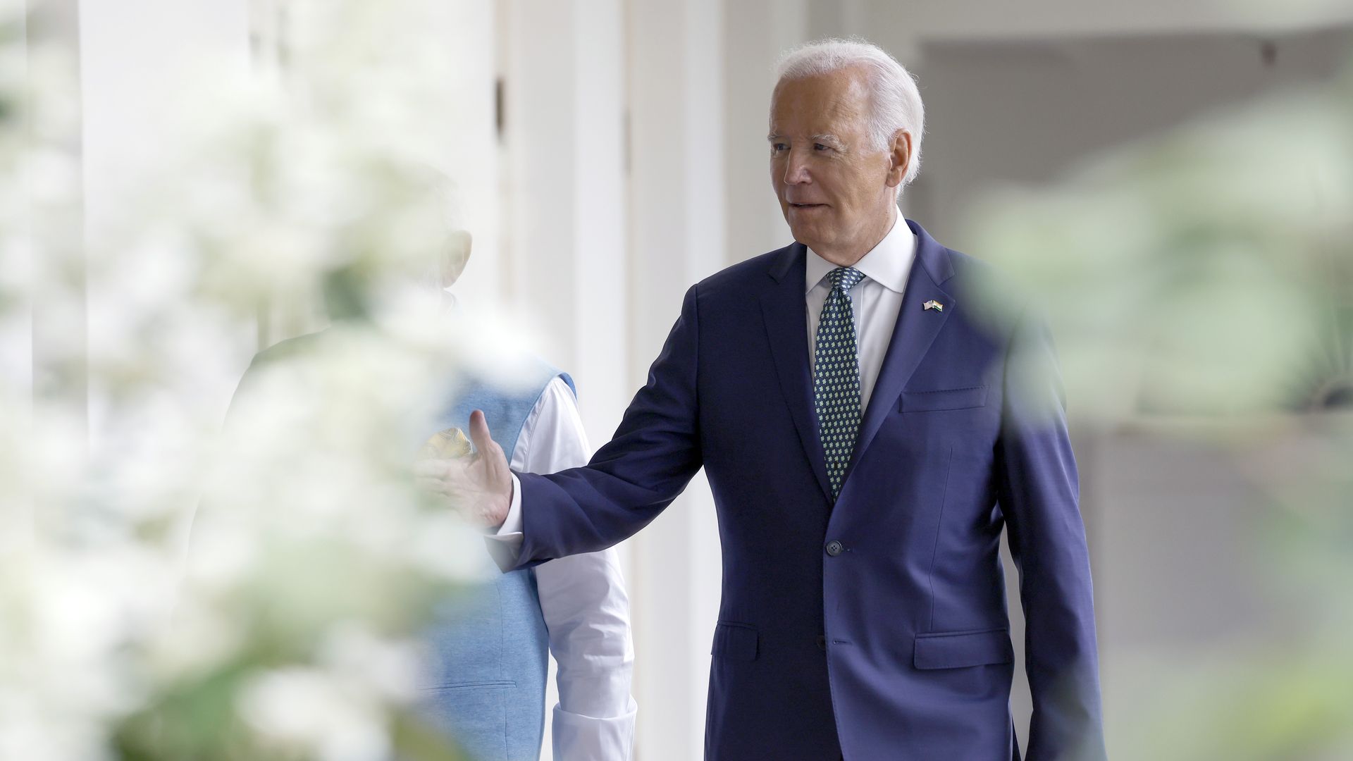 .S. President Joe Biden and Indian Prime Minister Narendra Modi walk together to the Oval Office of the White House 