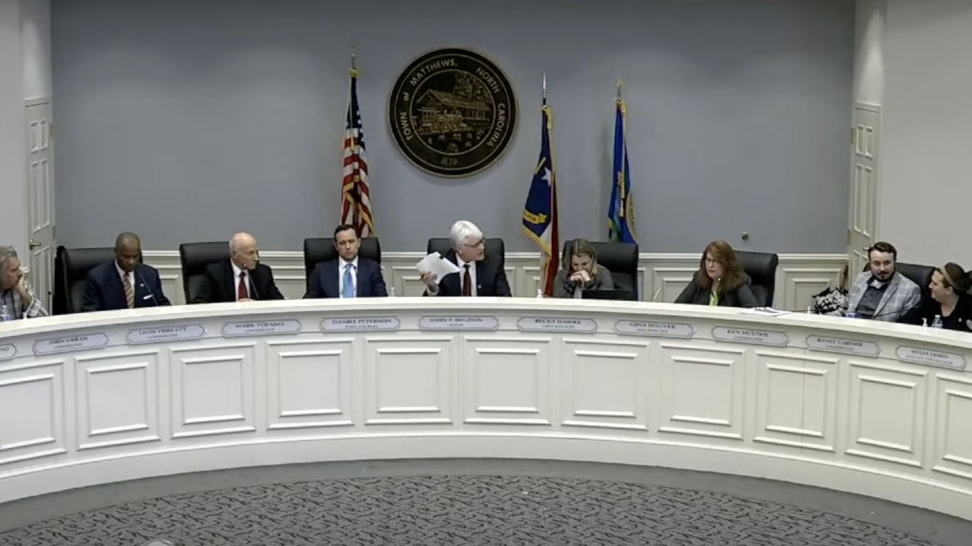 Matthews board meeting