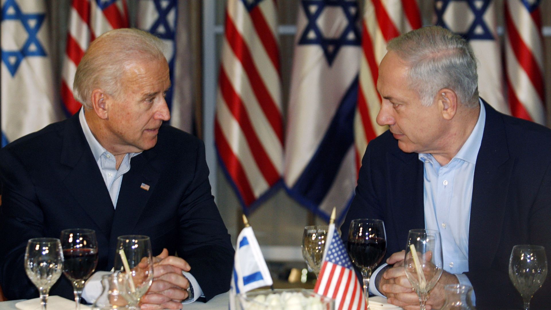 Joe Biden and Benjamin Netanyahu in March 2010. Photo: Baz Ratner-Pool/Getty Images