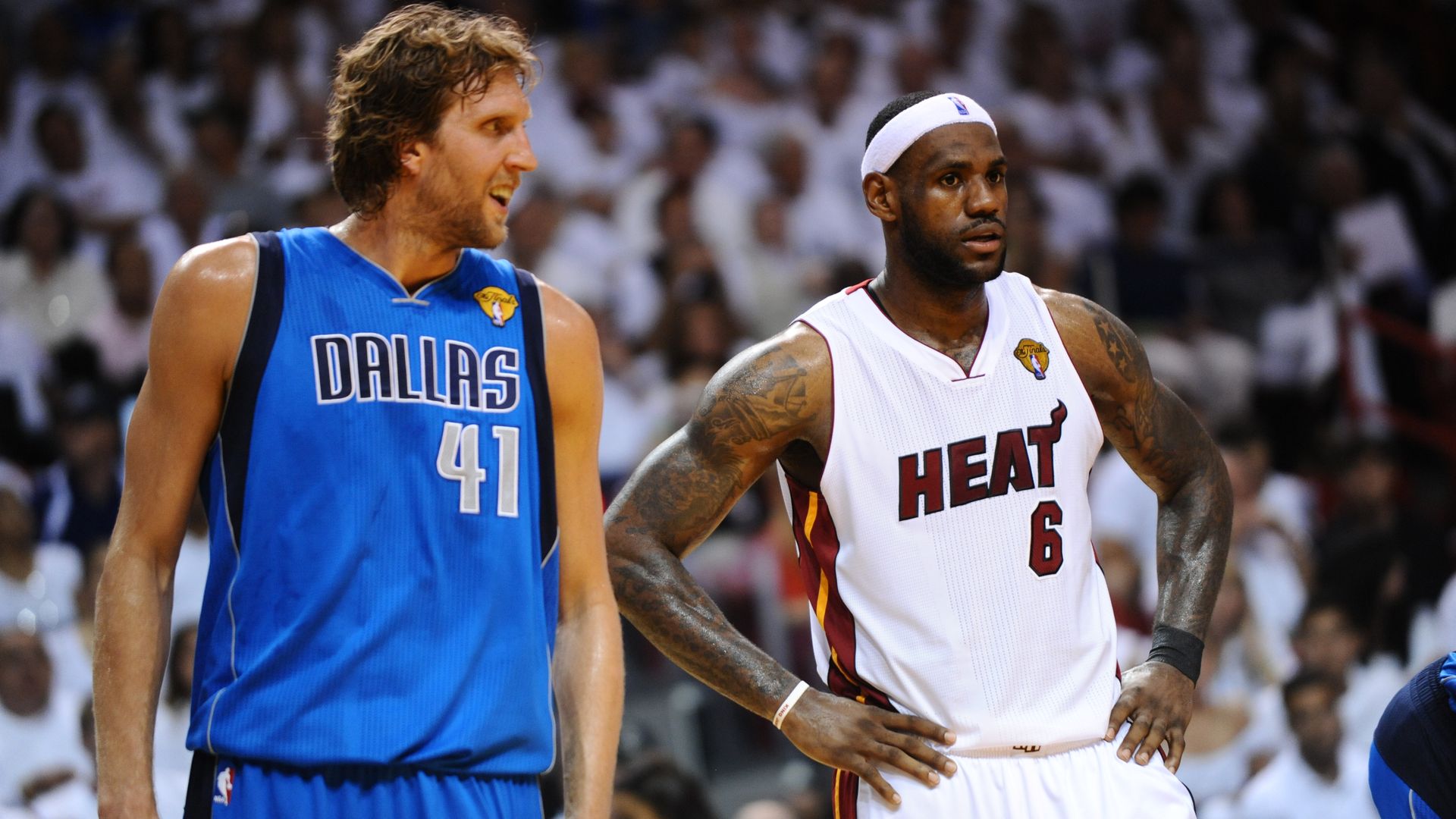 Dirk Nowitzki and LeBron James