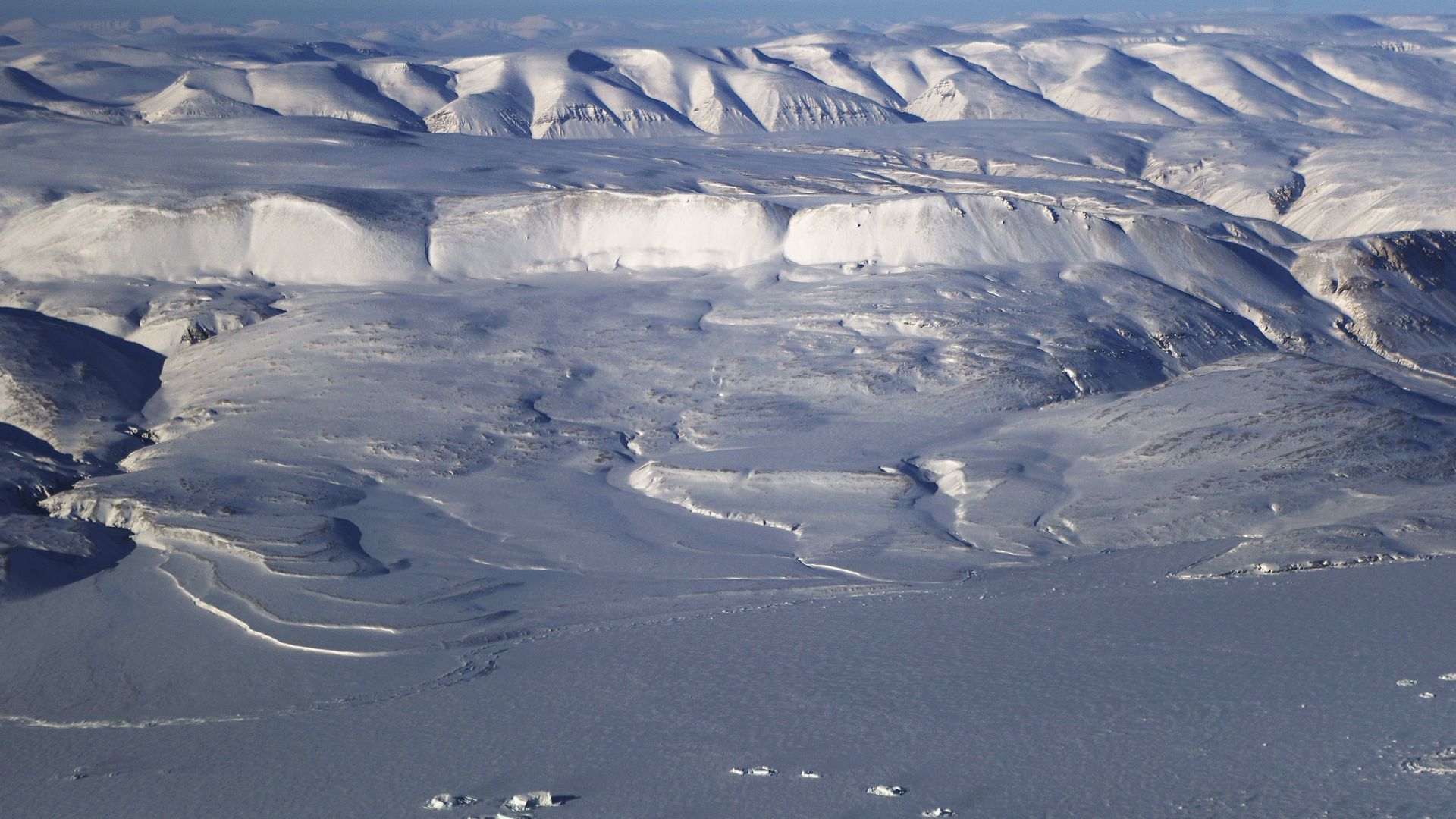 A view above Ellesmere Island, Canada, in 2017.
