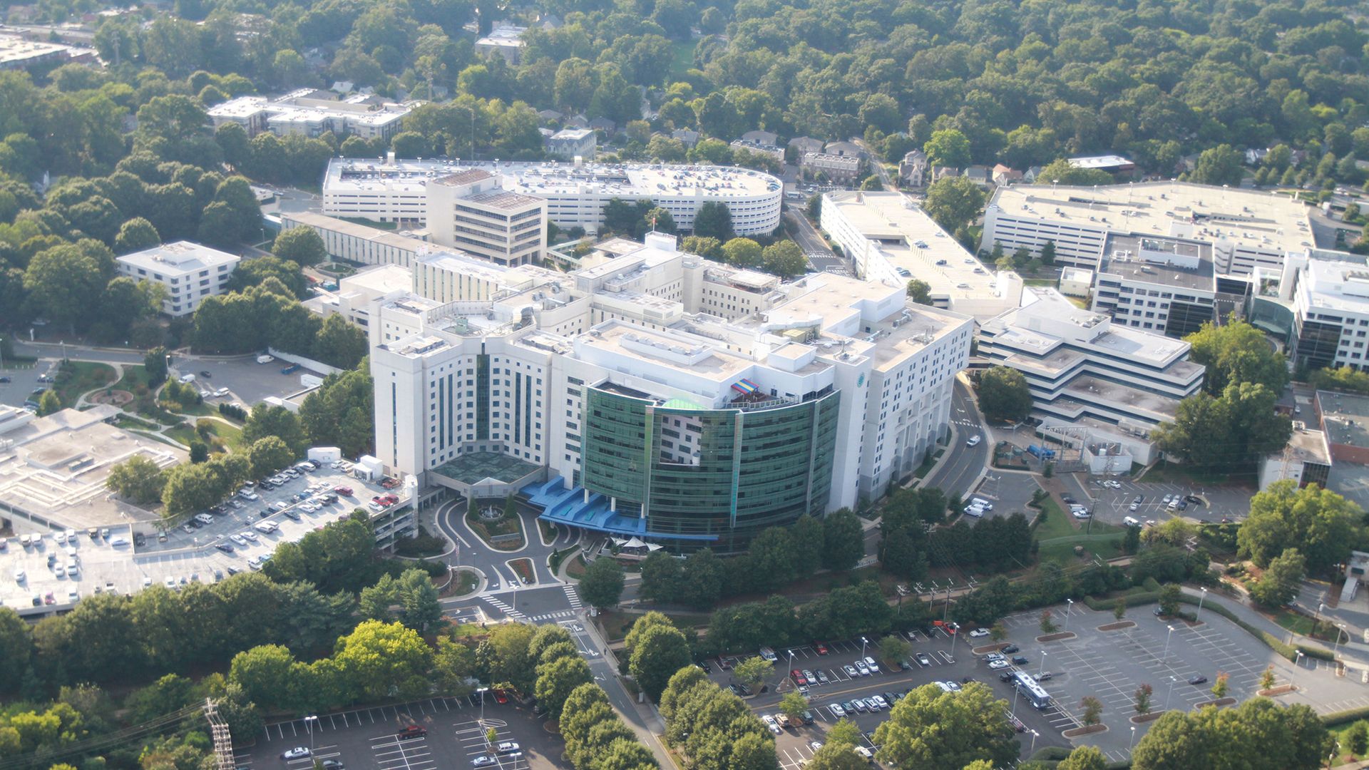 The main hospital campus of Atrium Health in North Carolina.