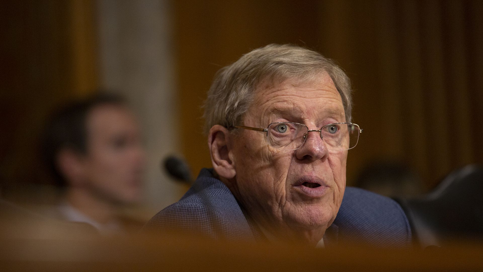 Sen. Johnny Isakson (R-GA) questions Kelly Craft, President Trump's nominee to be Representative to the United Nations, during her nomination hearing on June 19.