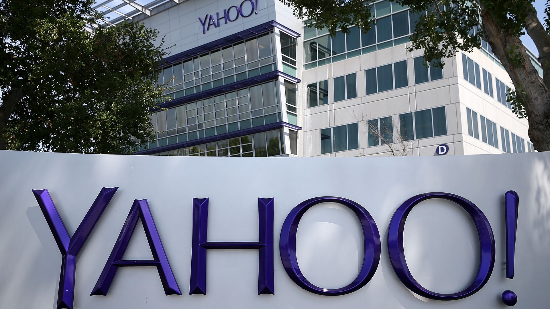 Yahoo headquarters sign. 