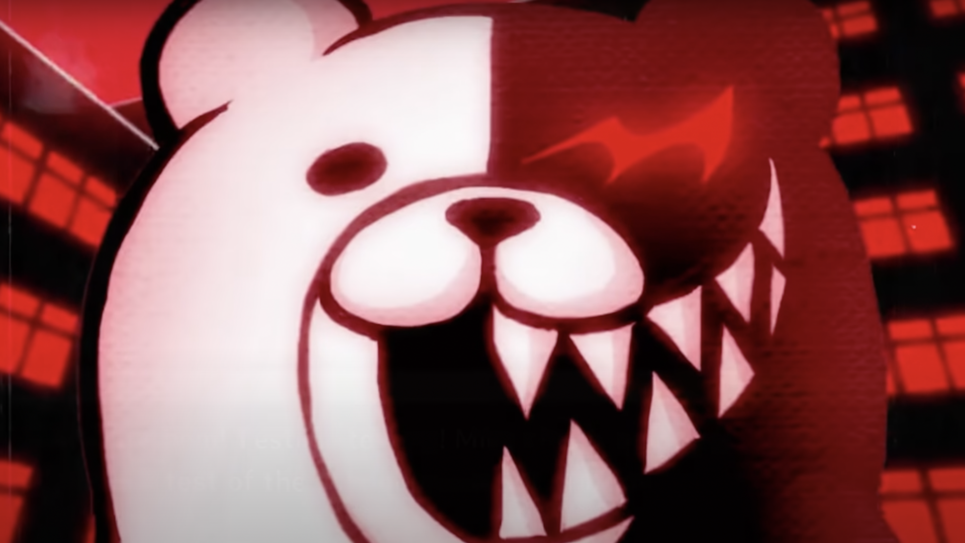 A black and white bear.