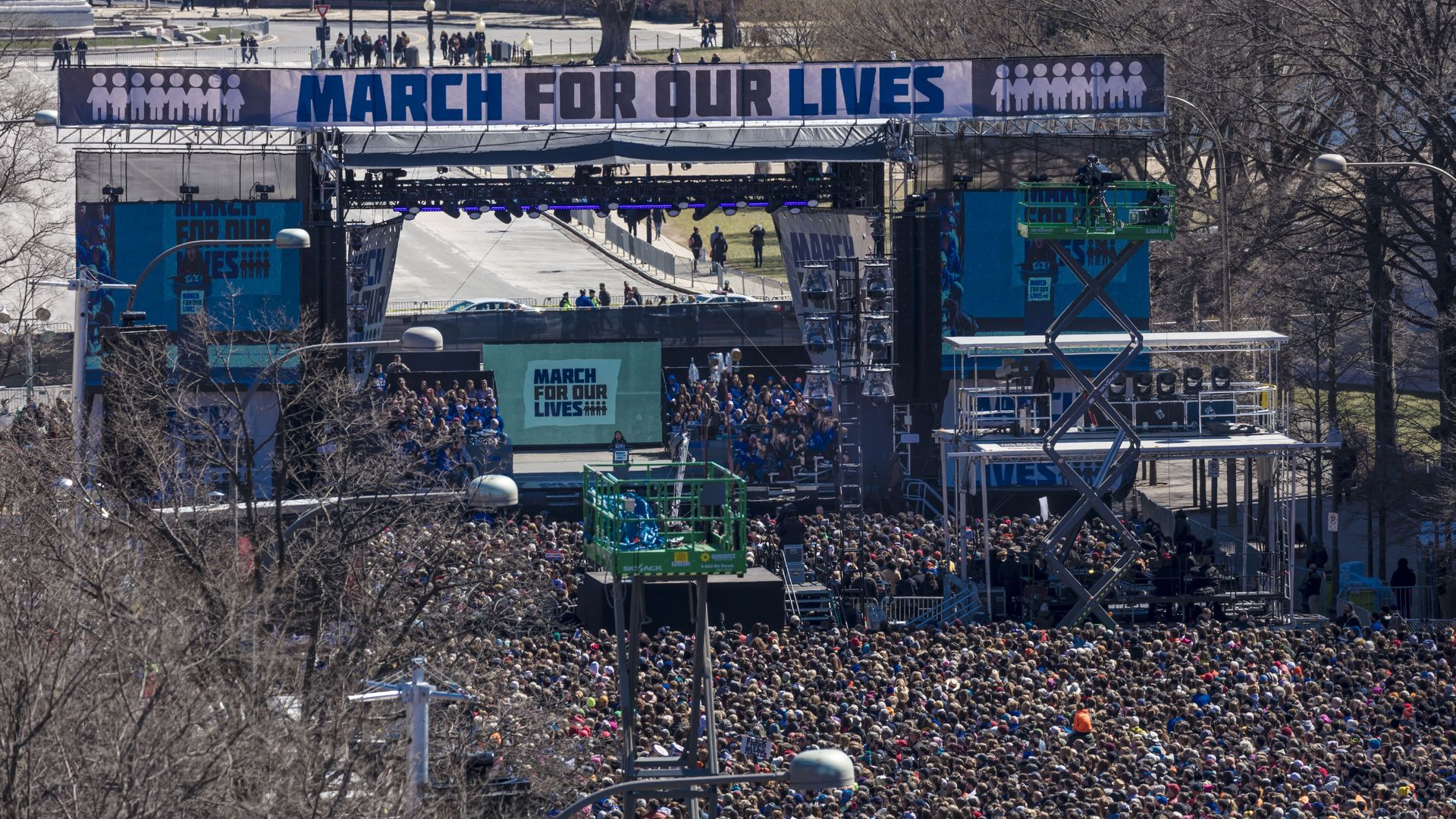 March for our Lives stage with crowd