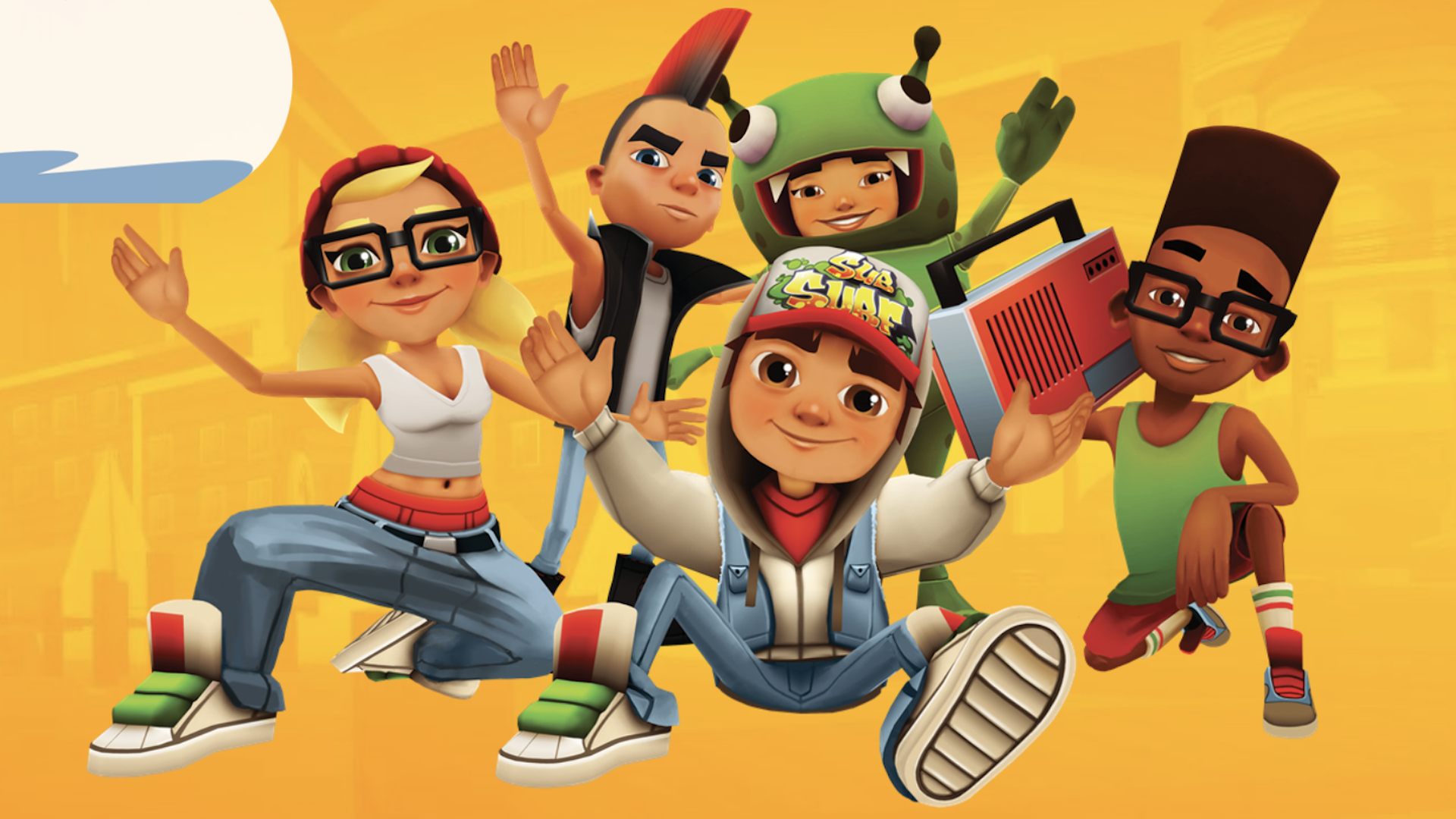 Characters from Subway Surfers, whose studio was purchased by Tencent.