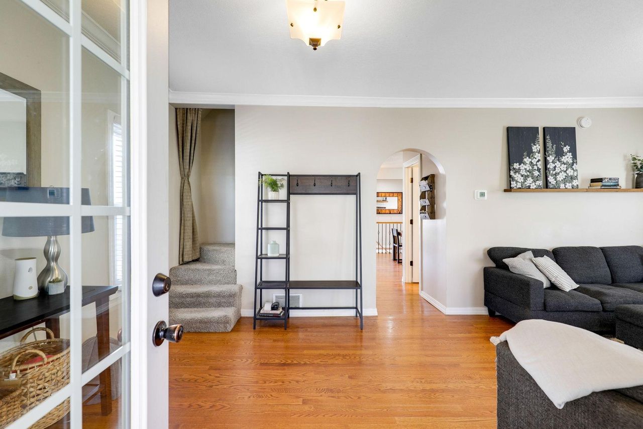 view of living room from porch