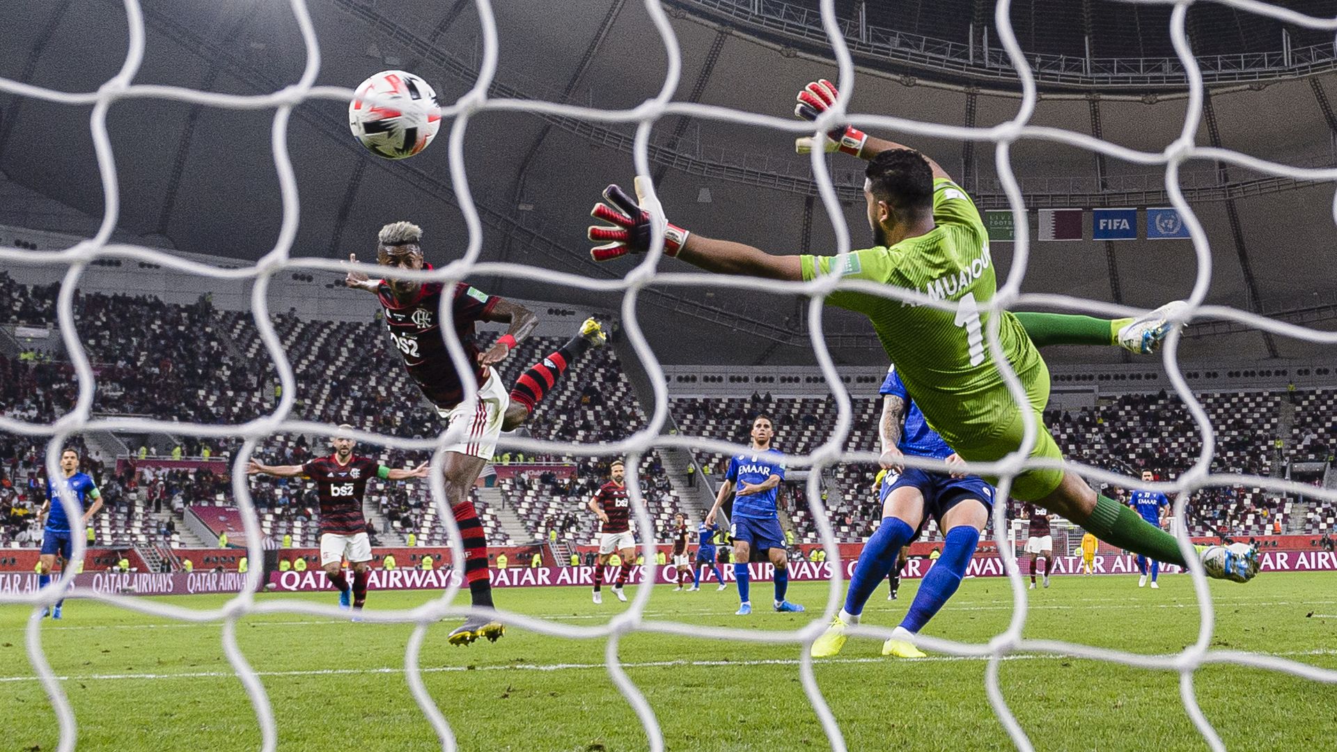 Flamengo player scores a goal