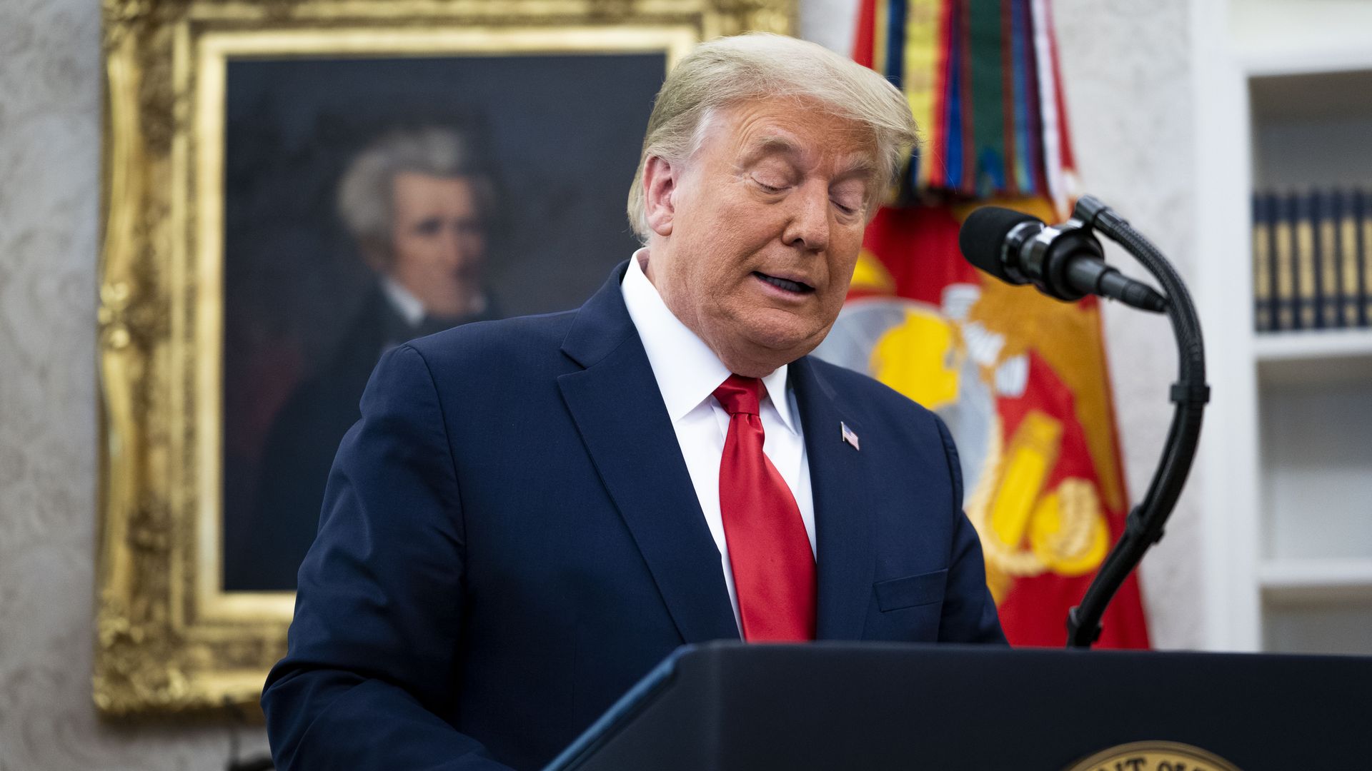 Donald Trump in the Oval Office