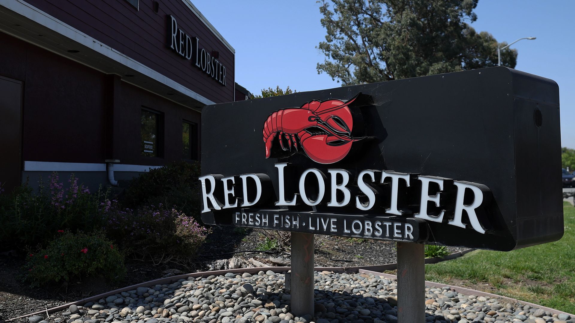 Photo of a sign that says "Red Lobster"