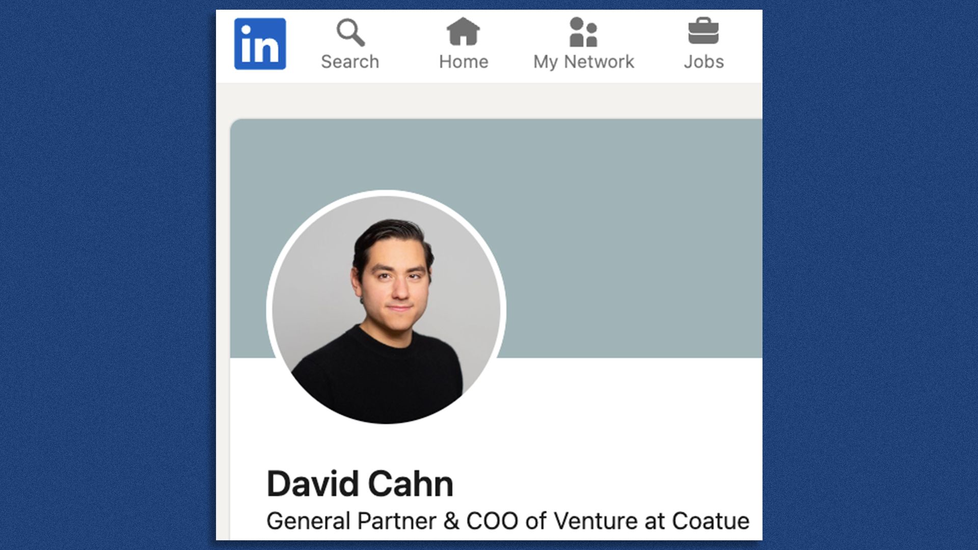 David Cahn's LinkedIn profile.