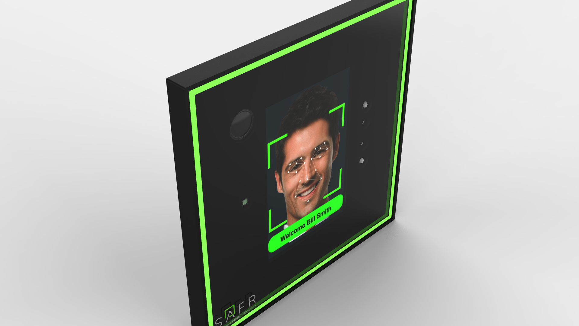 A profile view of SAFR SCAN, RealNetworks' first hardware product