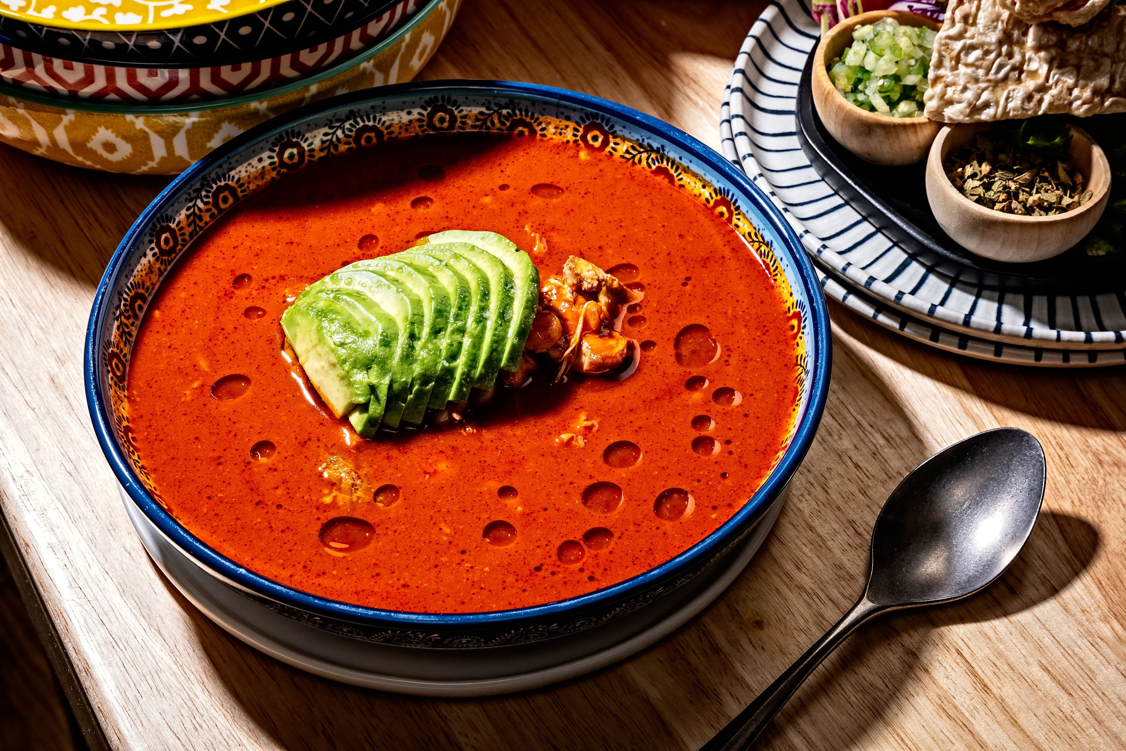 Red Pozole at Amparo Fondita. Photo: Scott Suchman for The Washington Post via Getty Images