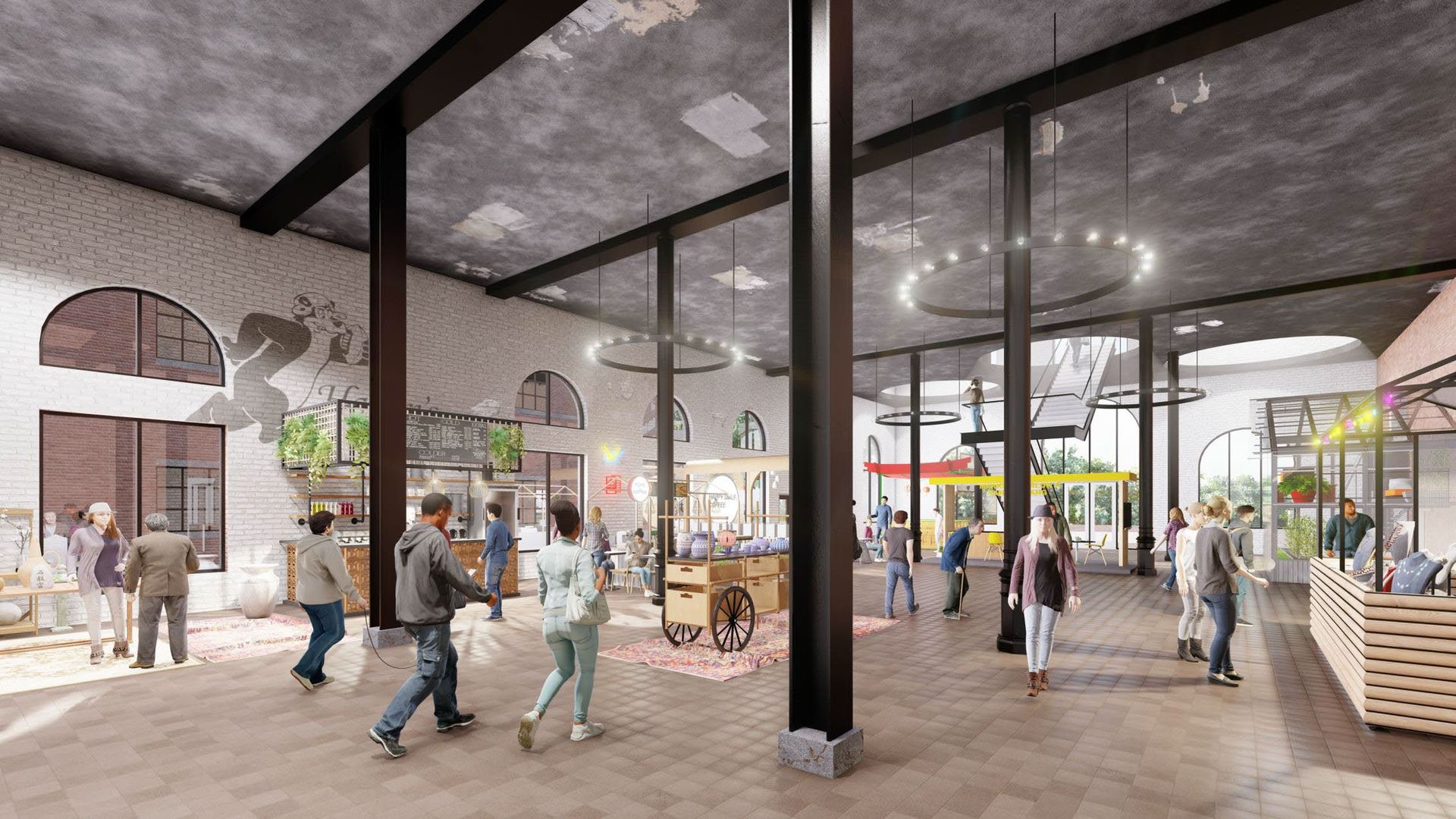 rendering of the marketplace planned for hamms brewery site