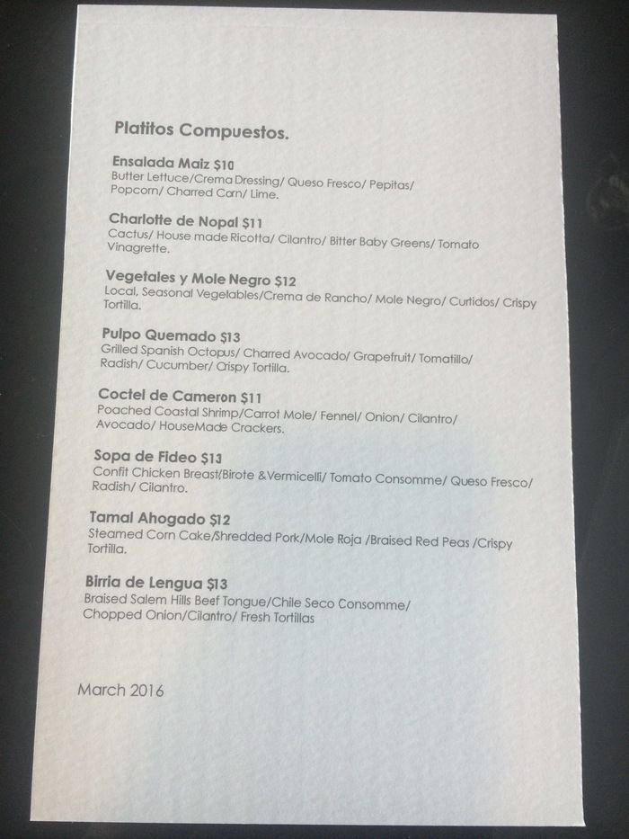 comida plaza midwood menu