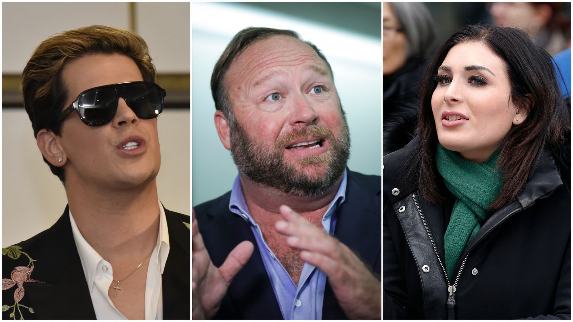 Three of the right-wing extremists banned from Facebook on Thursday