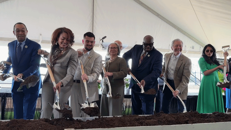 Local leaders break ground on Eastland Sports Campus. 