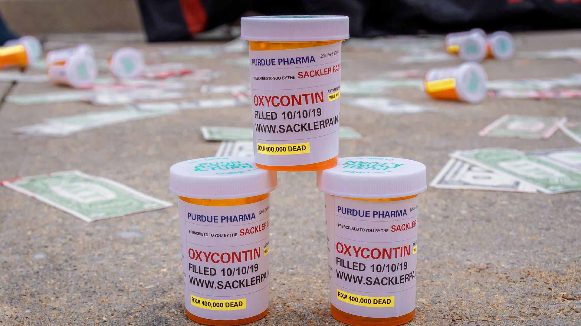 Bottles of OxyContin