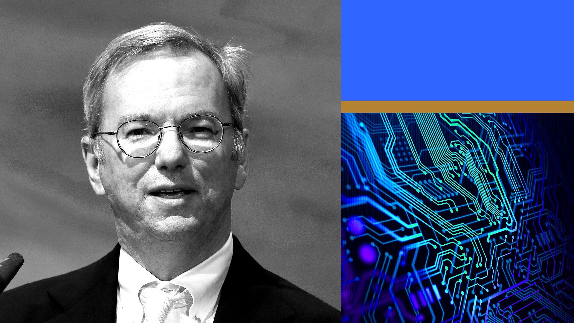 Photo illustration of Eric Schmidt