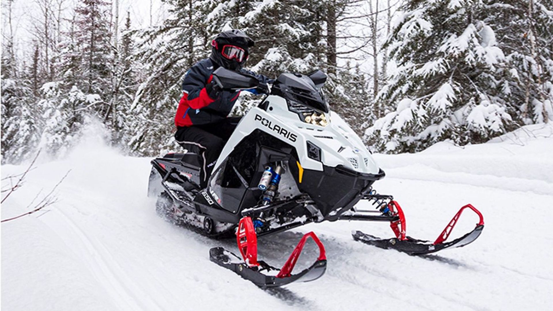 Image of a Polaris electric snowmobile.