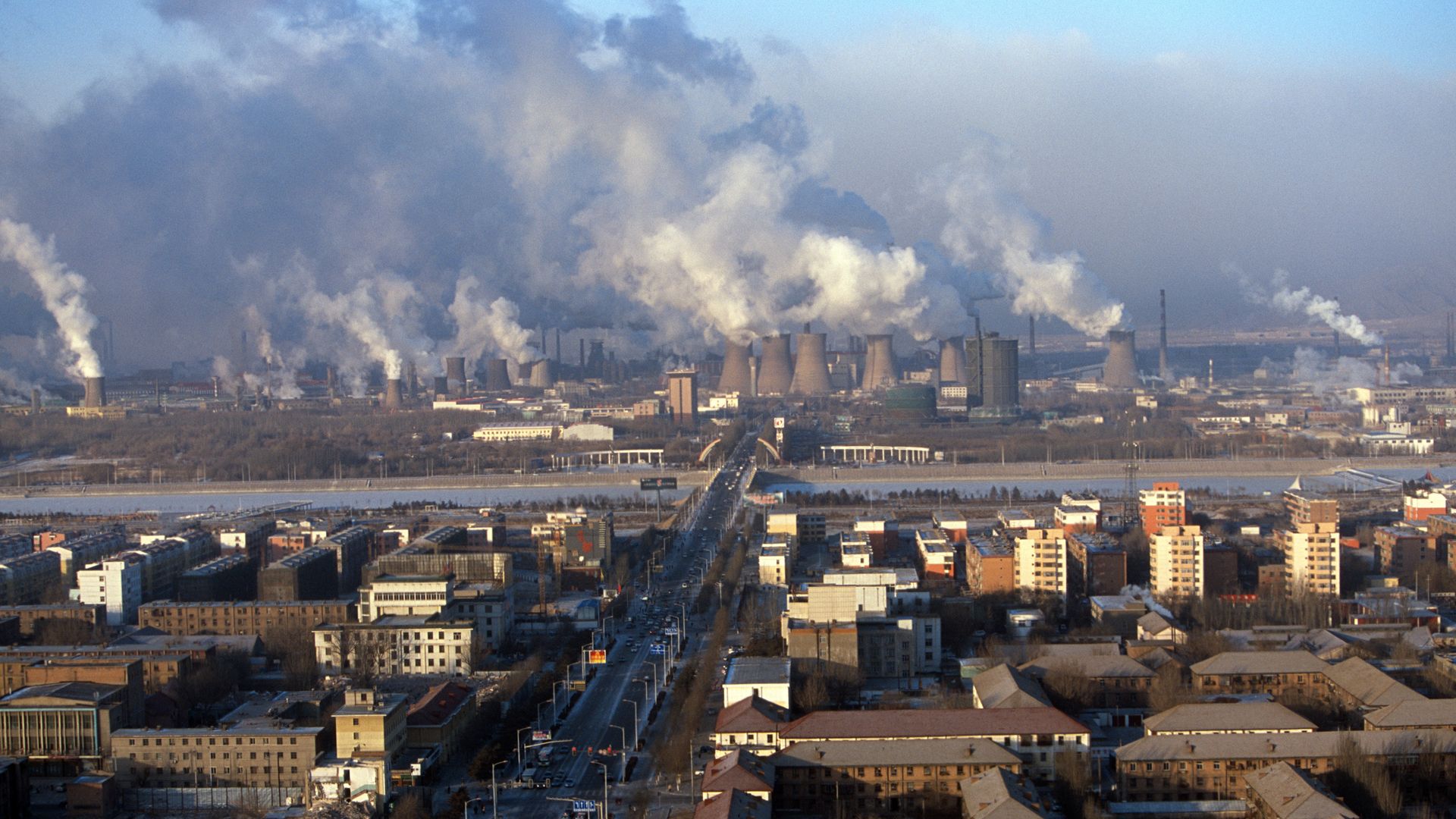 The Bao Steel mill in the morning, in Baotou, Inner Mongolia, China.