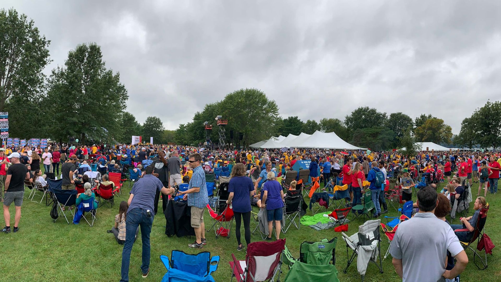 The crowd at the Polk County Democrats' Steak Fry in Des Moines, Iowa, Saturday.