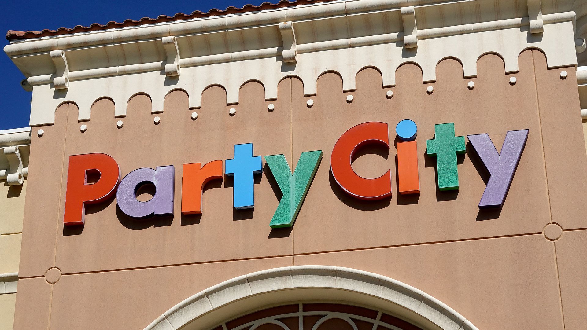 Exterior view of a Party City store.