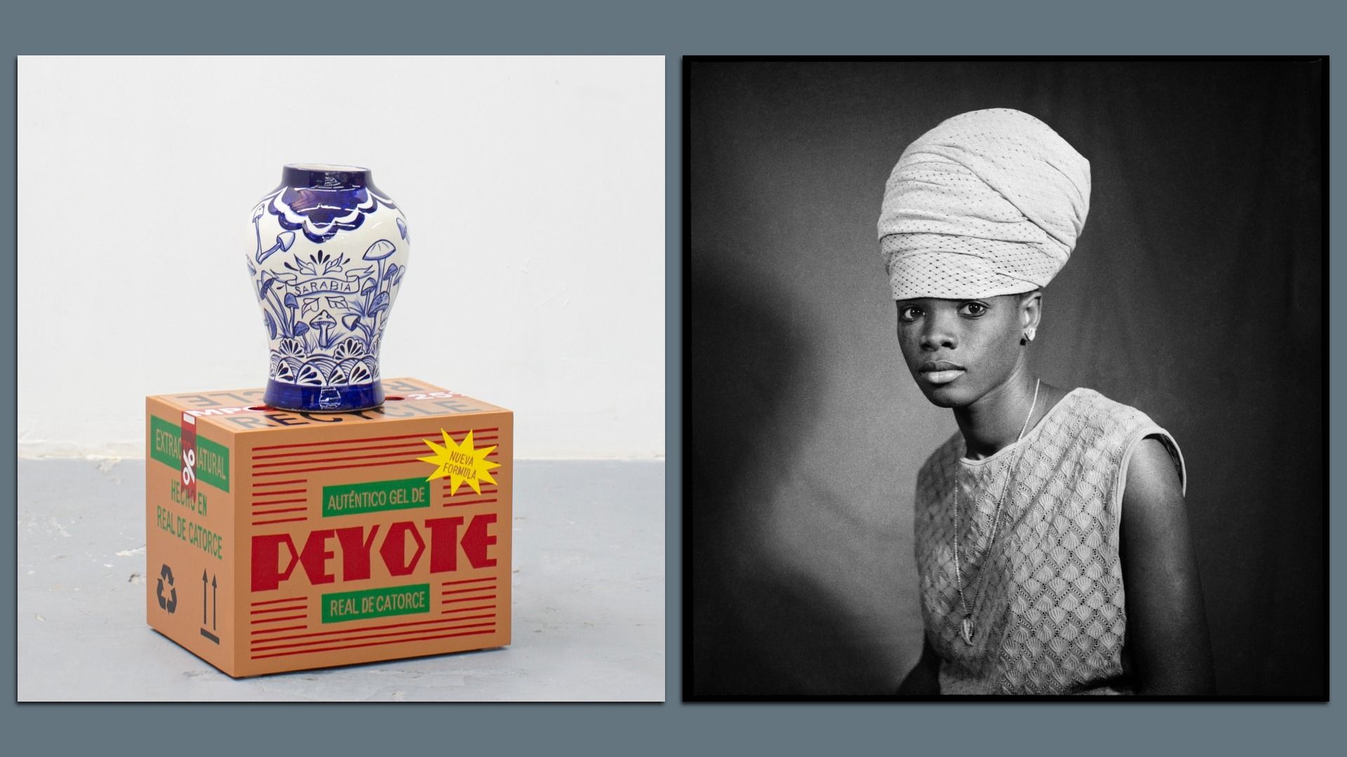 Two art pieces side-by-side that the Dallas Museum of Art acquired