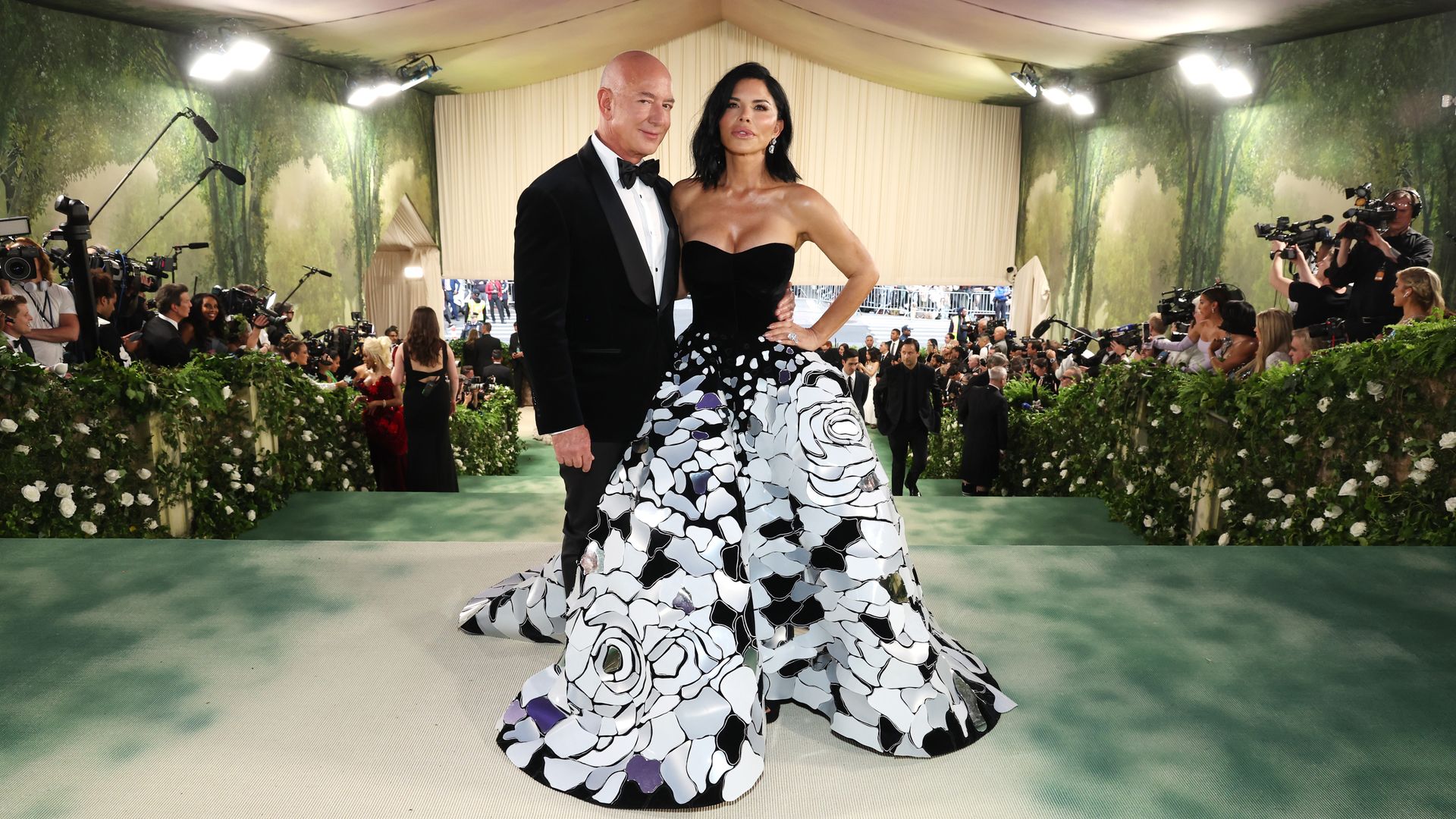 : Jeff Bezos and Lauren Sanchez attend The 2024 Met Gala Celebrating "Sleeping Beauties: Reawakening Fashion" 