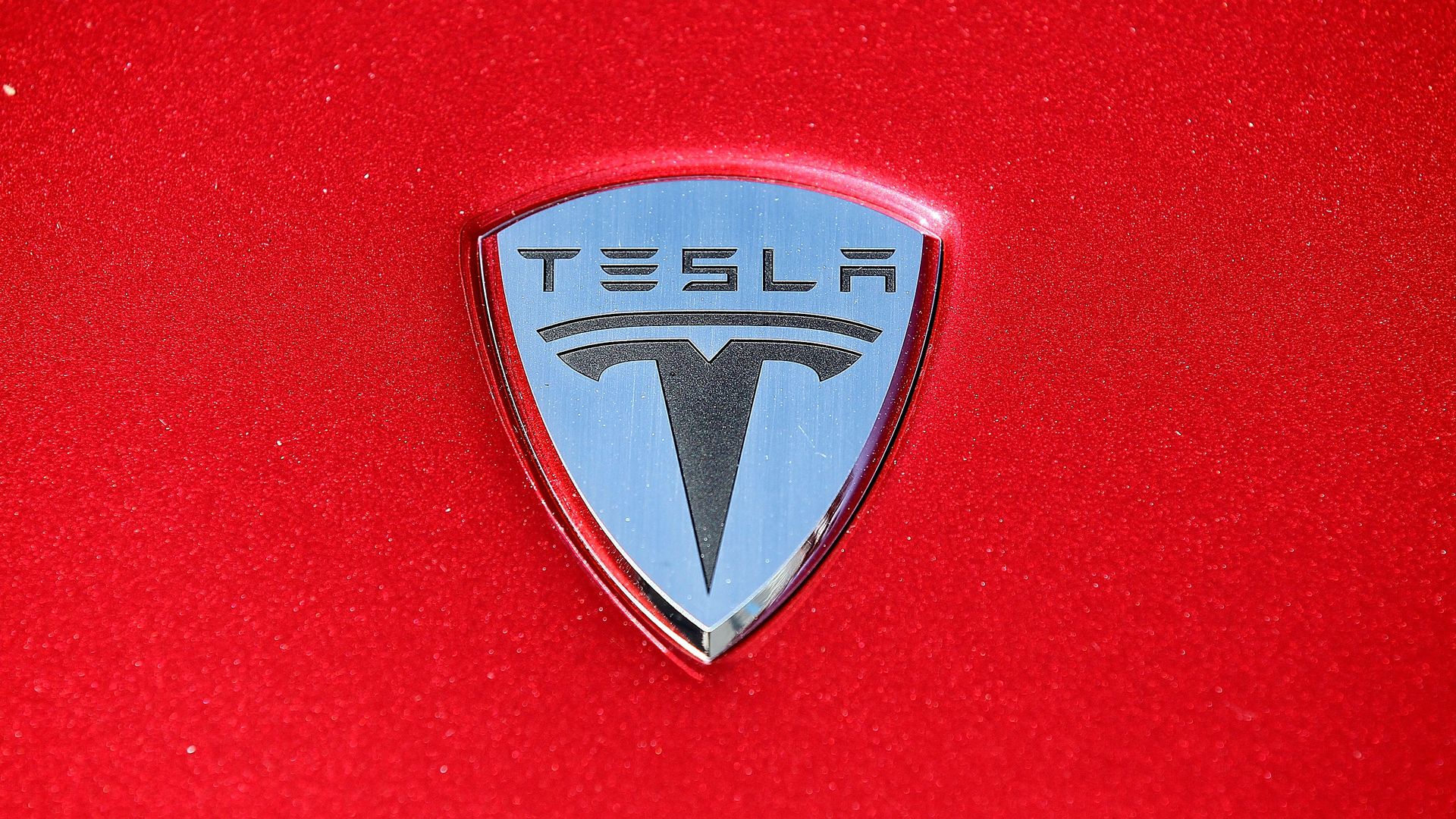 Tesla logo.
