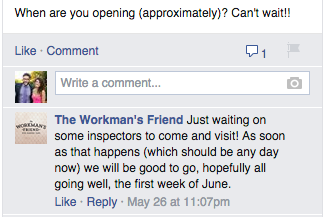 Workman's Friend opening