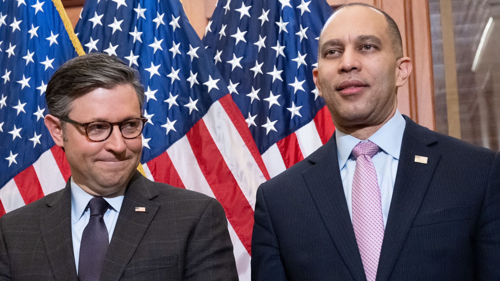 Mike Johnson and Hakeem Jeffries 