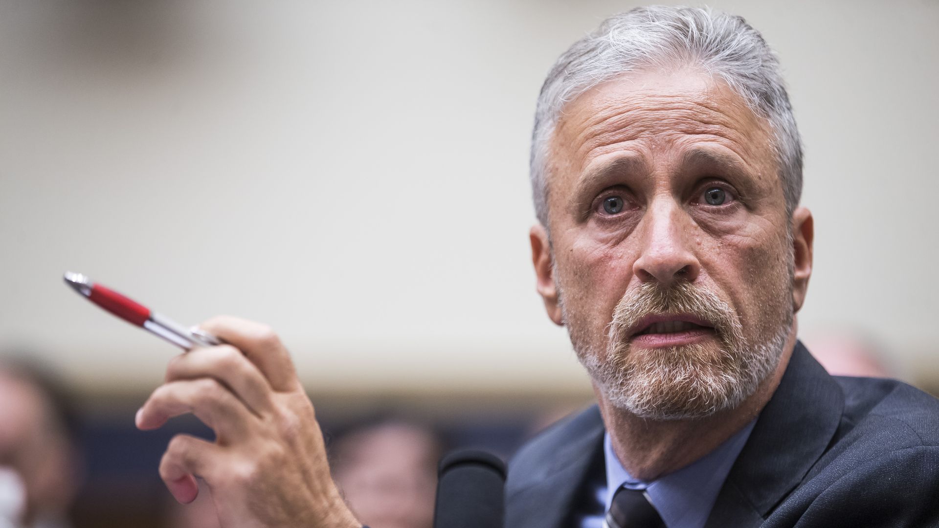Former Daily Show Host Jon Stewart testifies during a House Judiciary Committee.