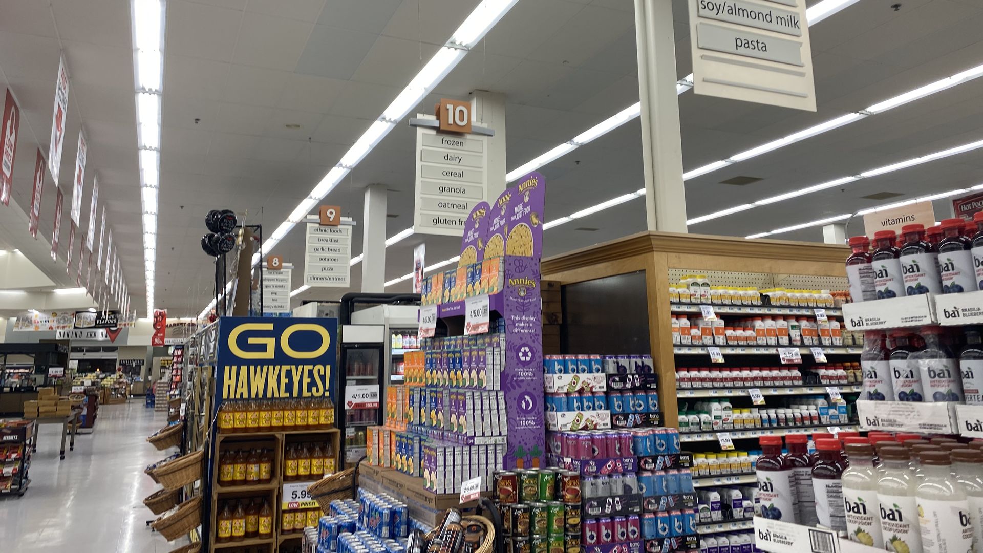 The inside of a Hy-Vee store.