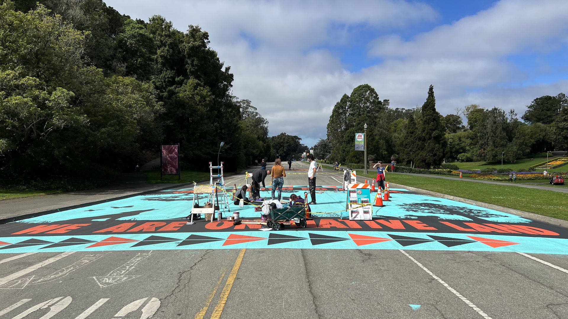 Street mural in Golden Gate Park 