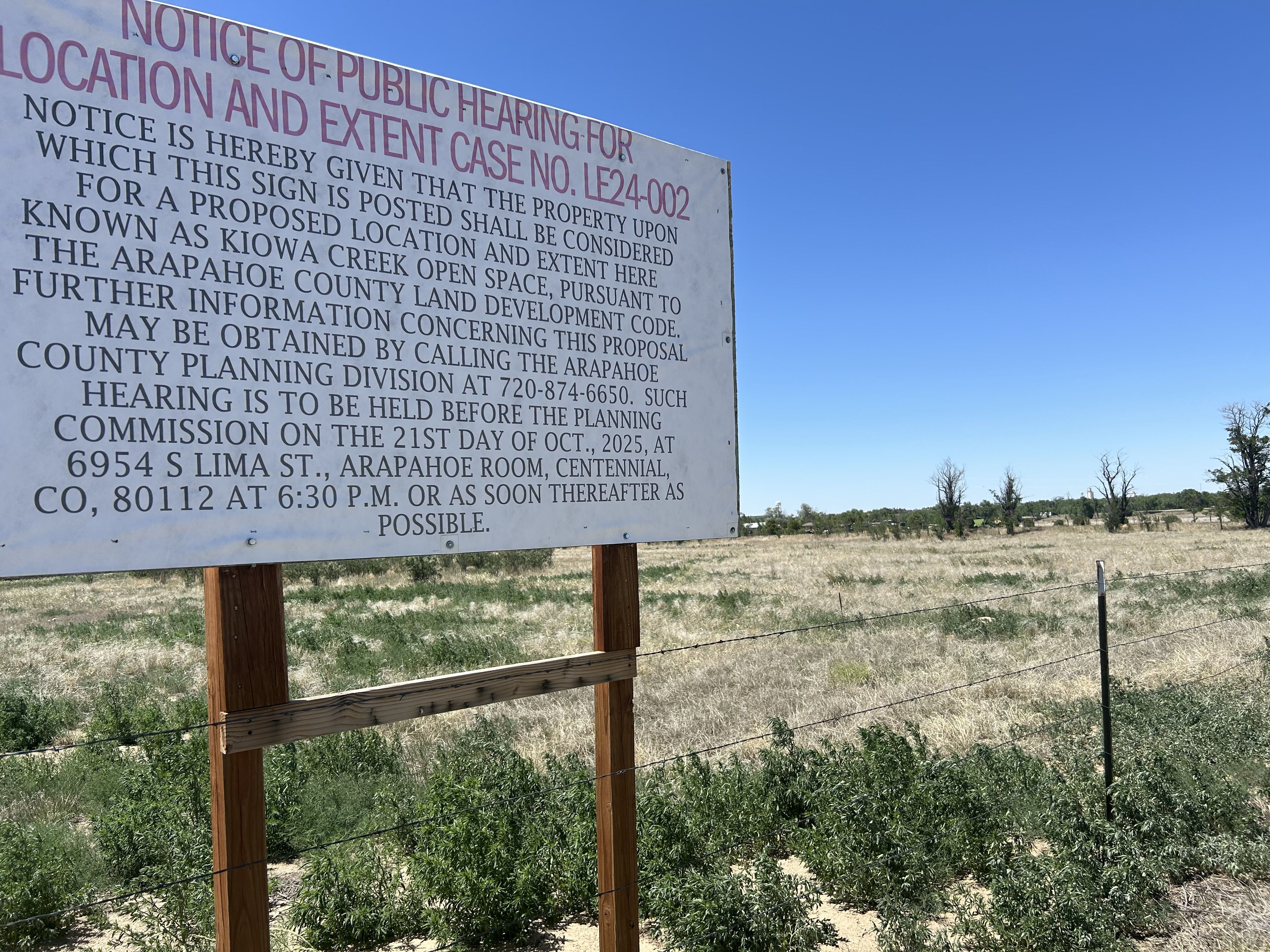 Kiowa Creek Open Space in Bennett.