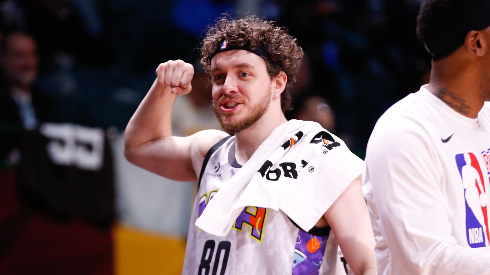 ack Harlow reacts during the Ruffles NBA All-Star Celebrity Game as part of 2022 NBA All Star Weekend